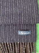 Polo Ralph Lauren Zara szal unisex granat + brąz -  stan idealny wełna!