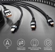 Kabel 3w1 ładowanie micro USB, USB C, iPhone, transfer danych na usb c