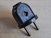 Wtyczka sieciowa bakelitowa - PRL