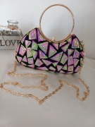 Wizytowa Kopertówka torebka - Fluorescencyjne cekiny