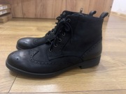 Buty Geox męskie sztyblety zimowe skóra naturalna czarne rozmiar 44