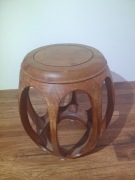 unikalny retro taboret z drewna mango 