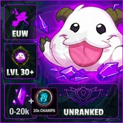 League of Legends 20 Champions Konto LoL 30 LVL Unranked Smurf EUW