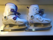 Niemal nieużywane łyżwy Oxelo, regulowane 32-34