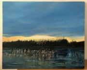 "Ciemna Woda", Wisła, obraz olejny na płótnie, 60 x 73 cm, 