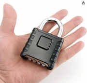 Kłódka szyfrowa 4-cyfrowa czarna 5x8,5 cm – wzmocniona konstrukcja