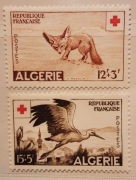Algeria 1957 FAUNA Mi 365-6 ptaki  bocian seria  ideał 