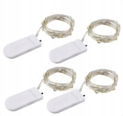 16x LAMPKI DRUCIK LED 2m BATERIE CIEPŁY