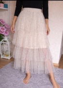 spódnica maxi tiul gwiazdki gwiazdeczki na gumce damska