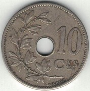 Belgia 10 centymów centimes 1905 Q - 22 mm - nr 2