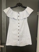 Zara sukienka hiszpanka niebieska bawełna hit roz.36 