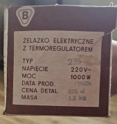 PRL- Żelazko Dezamet typ 235 1983r sprawne. 