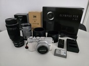 Olympus Pen E-P7 + M.Zuiko 14-42 / 40-140 / 75-300 | Gwar. | Stan idealny