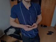 Granatowe Polo w Paski, Big Star, M