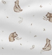 Tkanina bawełniana muślin 130g szer 140 cm misie niedzwiedz