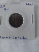 20 Halerzy  1948 Czechosłowacja