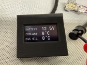 BMW dodatkowy wyświetlacz CAN, BATTERY V, COOLANT °C, EGS OIL °C