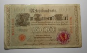 Stary banknot 1000  Marek 1910 rzadki