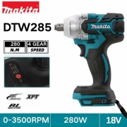 Makita DTW285Z 18V bezszczotkowy klucz udarowy 280Nm 1/2″ – bez akumulatora
