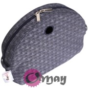 Granatowy organizer do Obag MOON LIGHT pepitka połysk 2 kieszenie OMAY