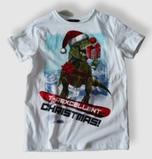 George T-Rexcellent Christmas dinozaur T-Shirt świąteczny 146-152cm