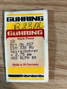 Wiertła GUHRING DIN338 HSS 2,75mm 10szt