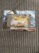 Modern City  żółty  motor metalowy  zabawka dla dzieci cena za 1 