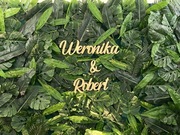 Ścianka weselna dżungla kwiaty dekoracja Wesele