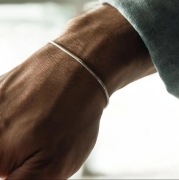 Stylowa Męska Bransoletka ze Stali Nierdzewnej - Modna, Bez Powłoki