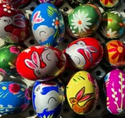 Pisanki wielkanocne drewniane 