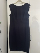 M&S grafitowa ciemna szara sukienka Biurowa ołówkowa pencil dress 18/46