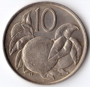 WYSPY COOKA 10 centów 1973, KM# 4, AU