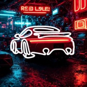 Neon LED na Ścianę USB Samochód do Pokoju Tryb Ściemniania Prezent lampka 