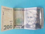 Banknot, Litwa, 200 Litu, 1997 rok