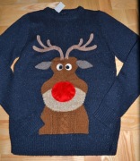 7* next Świąteczny sweter Renifer 13/14 lat_ 158 cm