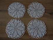 Serwetka szydełkowa PRL 15 cm 4 szt.