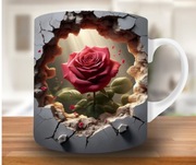 Magiczny kubek3d z motywem kwiatowym330ml 