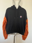 Karl Kani Bluza Hoodie M Oversize Streetwear Czarna Pomarańcz Moro Unikat