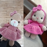 Maskotka ręcznie robione, króliczek, miś w sukience | prezent na Święta 