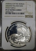 20 ZŁ ŻÓŁW BŁOTNY 2002 NGC PF 67