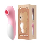 Różowy wibrator ssący „Sucking Bear”