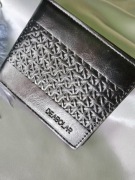 Męski portfel czarny - wzór ażurowy