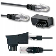 Kabel Internetowy Sieciowy Cat6 Przewód RJ45 Kat Biały 3m Adapter TAE-F