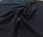 Tkanina czarny szyfon żorżeta na odzież dekorację 