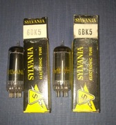 Para 6BK5 Sylvania pentoda mocy audio NOS