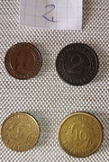 Republika Weimarska Reichsmarka 1924 - 1938 zestaw feningów mennica A