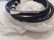 Modne skórzane bransoletki dla mężczyzn i kobiet 20,5 cm