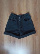 Czarne spodenki dżinsowe GAP xs/s wysoki stan