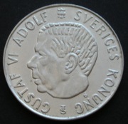 Szwecja 5 koron 1954 - król Gustaw VI Adolf - srebro