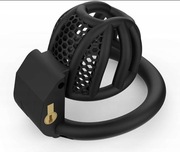 Czarna Lekka Klatka na penisa, pas cnoty chastity cock cage 4 pierścienie